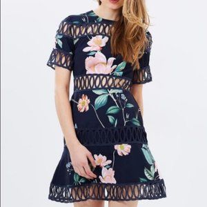 Keepsake Floral Cutout Dress